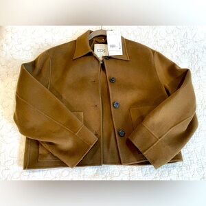 NWT COS cropped wool blend jacket